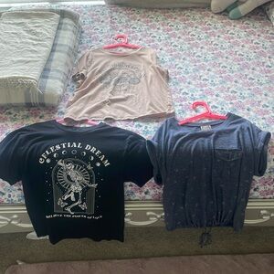 all shirts are size small. No backprints. All in good condition